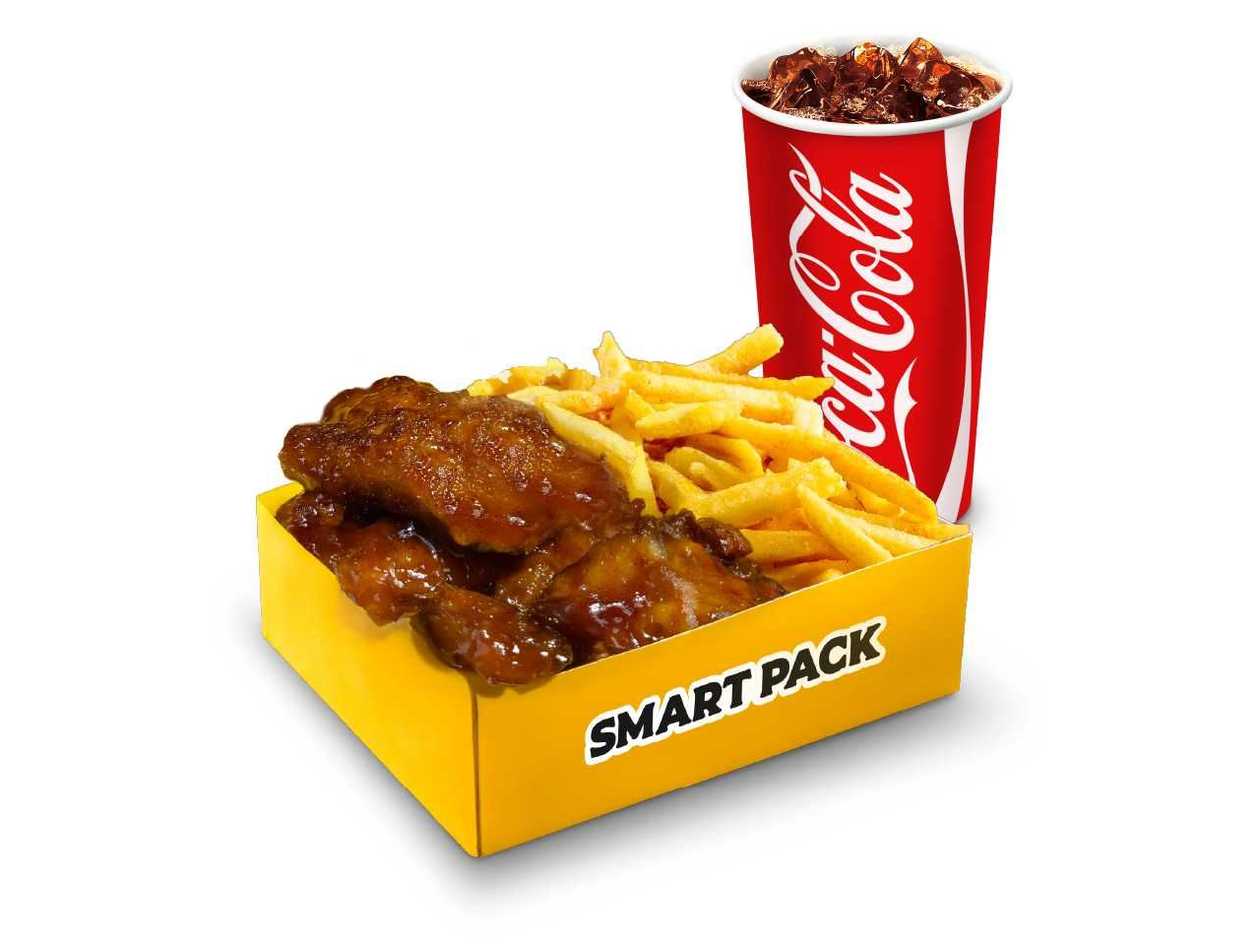 (NEW) Meniu Smart Pack Costite Pui in sos BBQ & Cartofi