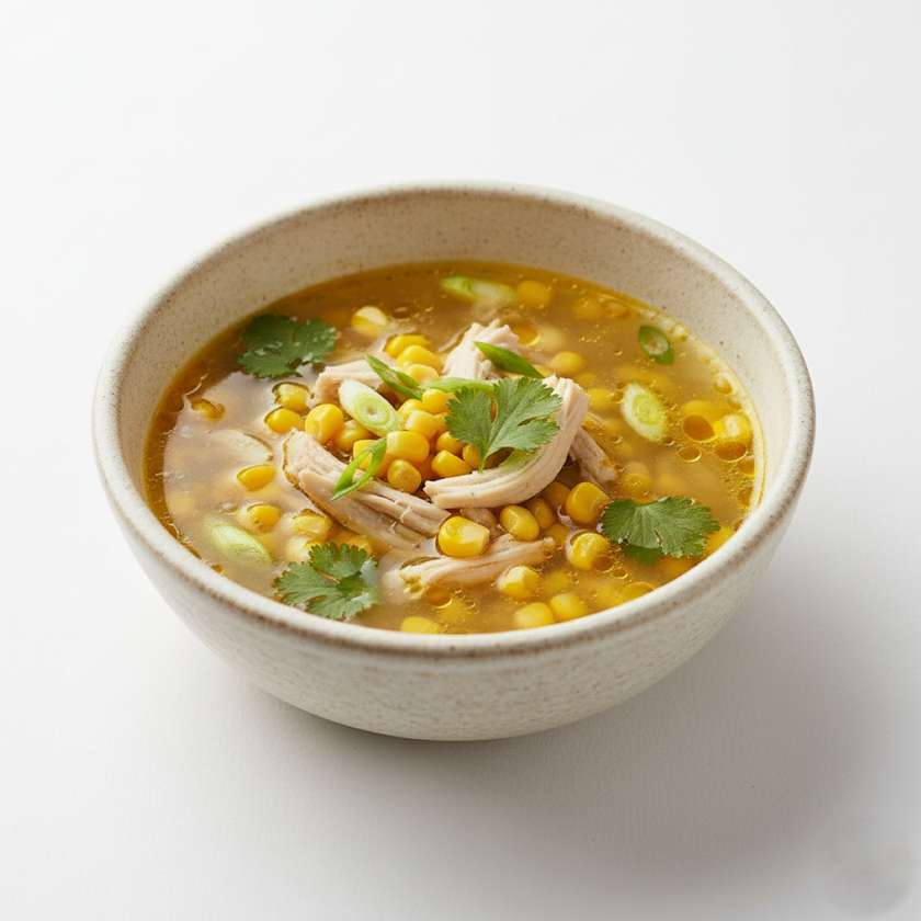 Chicken soup with corn