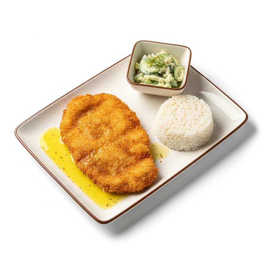 Fried chicken schnitzel (1,3,6) 200g