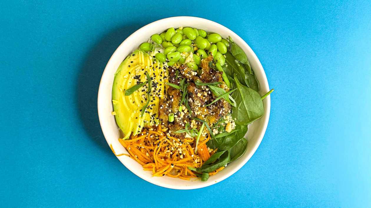 Bowl with Crispy Mushrooms