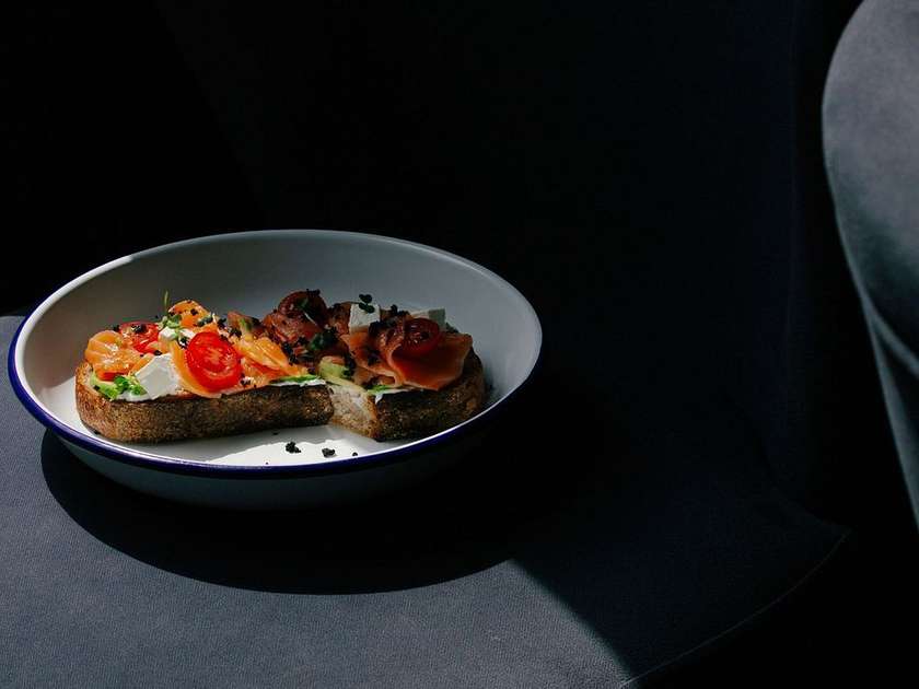 Bruschetta with Gravlax Salmon and Craft Cheese