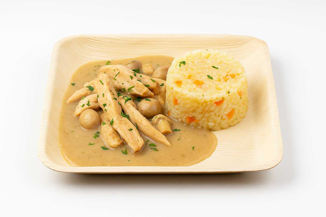 Pui princiar cu pilaf de orez