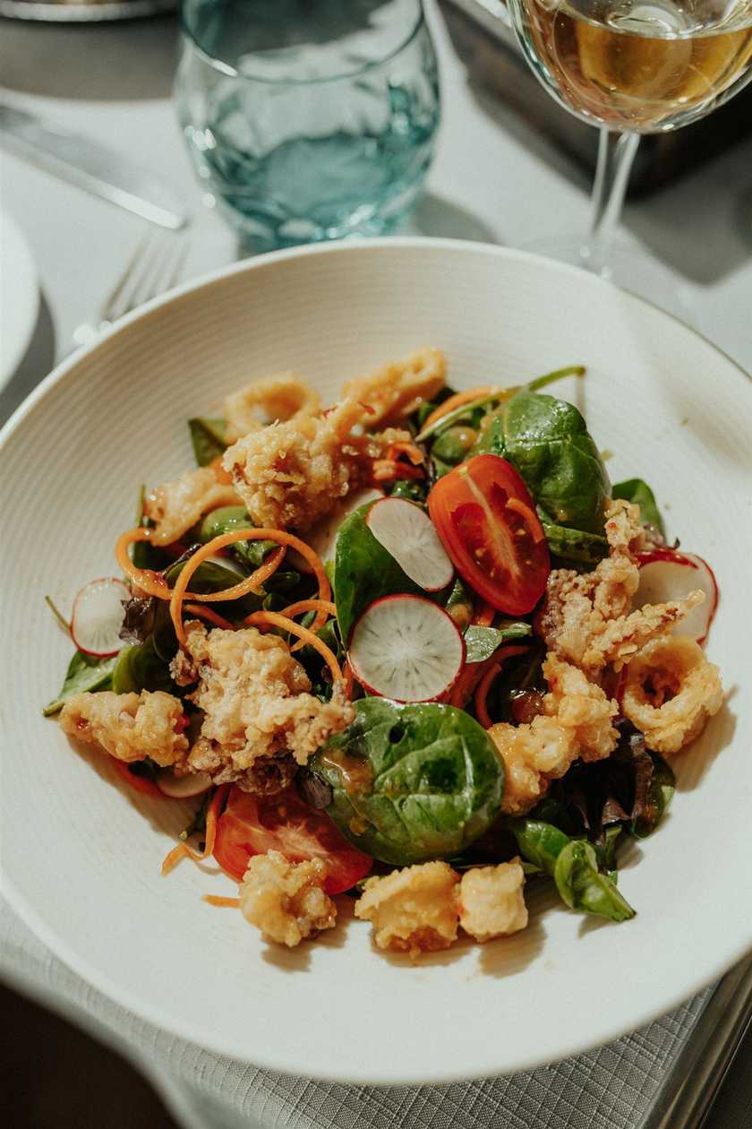 Deep fried baby squids