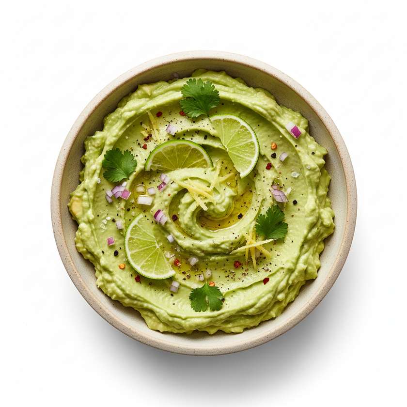 Avocado dip with lime and ginger