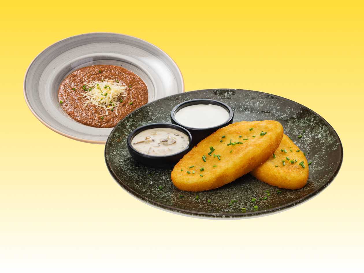 Žemaičių blynai + sriuba