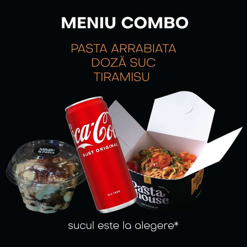 Arrabbiata combo with tiramisu and juice