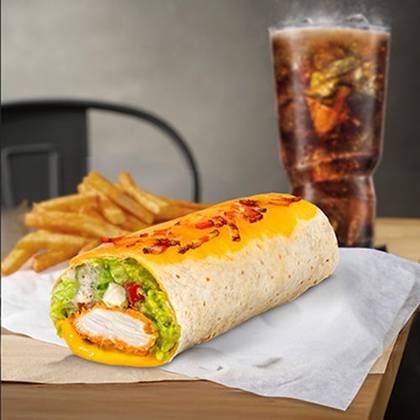Menu Bacon Cheesy Chicken Burrito