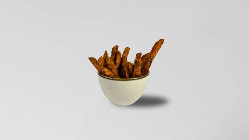 Saldžiųjų bulvių lazdelės