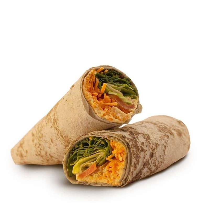 Wrap de Pasta de Grão de Bico + Sumo