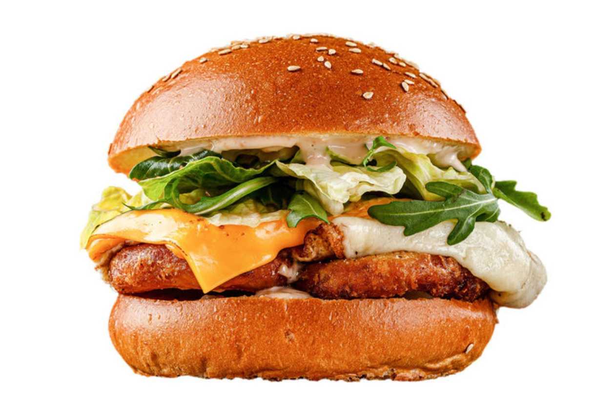 Cheeseburger Dublu Pui Cu Ou
