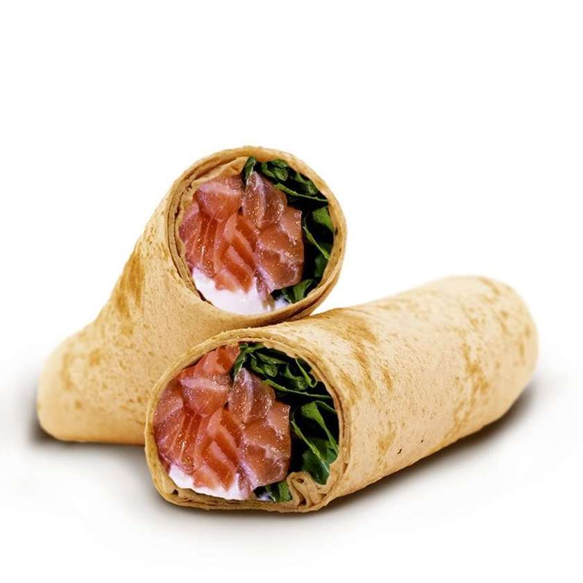 Wrap Salmão Fumado + Sumo