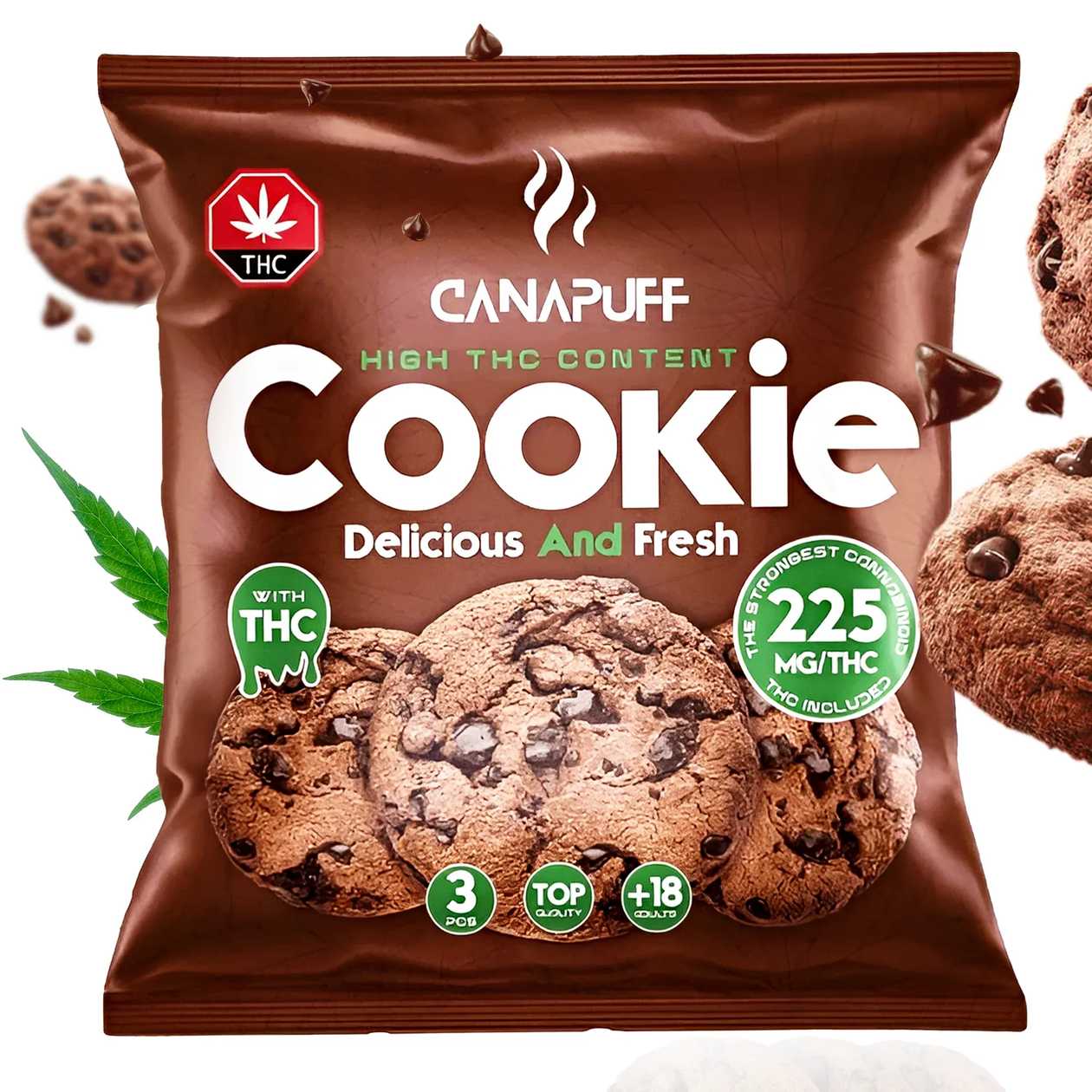 CanaPuff THC+ Cookie 3pcs
