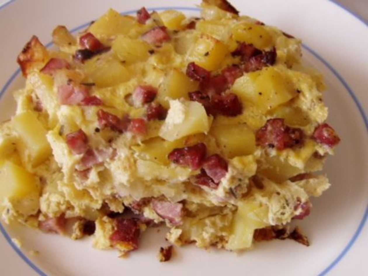 Francouzské brambory s vejci + polévka