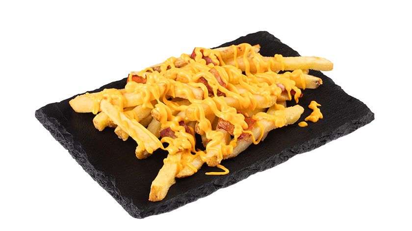 French Fries With Bacon and Cheddar Sauce