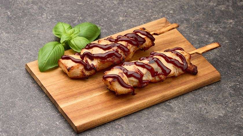 Chicken skewers with BBQ sauce (2 pcs.)