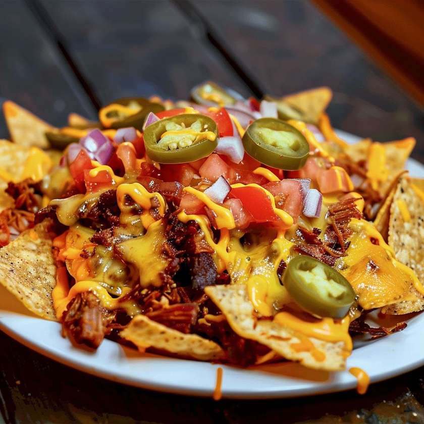 Nachos s trhaným masem