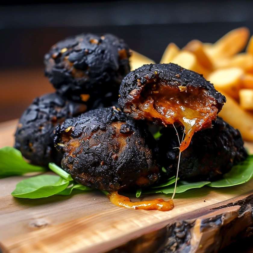 Černé sýrové bomby