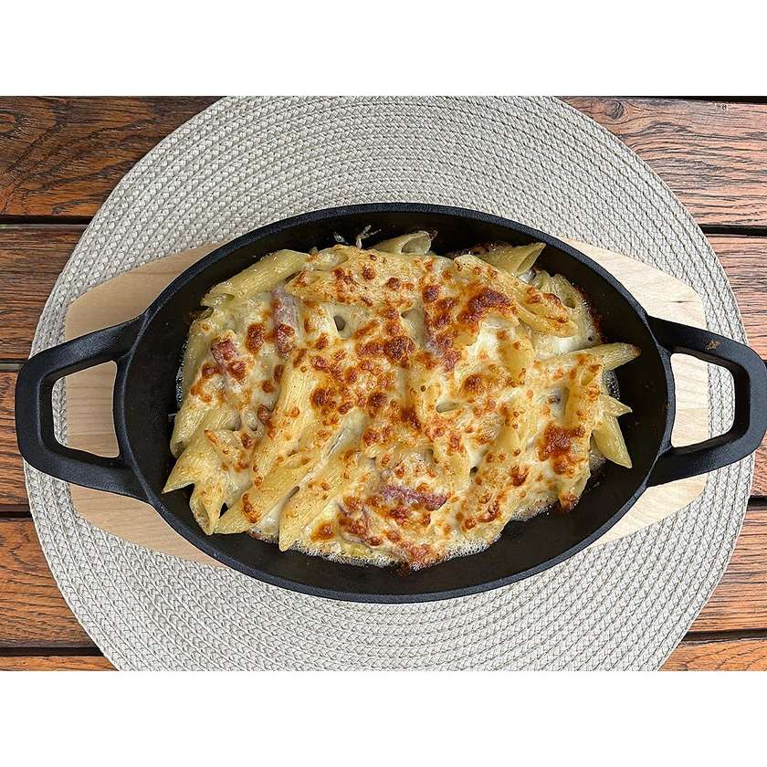 Penne Carbonara Gratinate