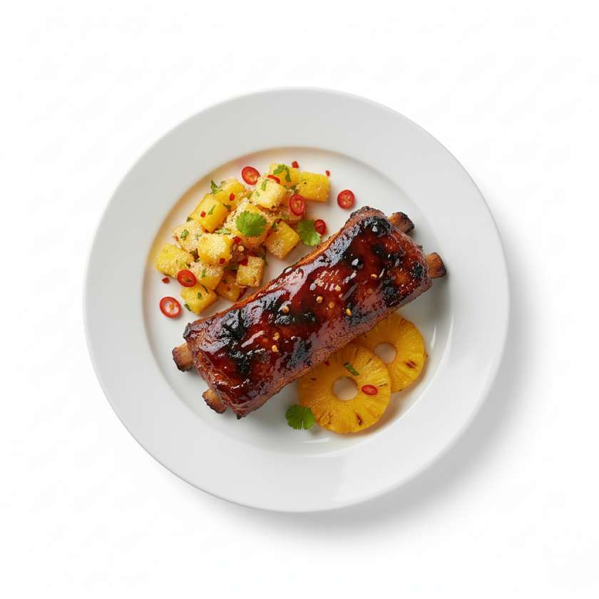 BBQ s fermentovaným ananasem