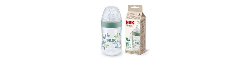 Nuk for Nature Baby Bottle with Temperature Control 260ml Green