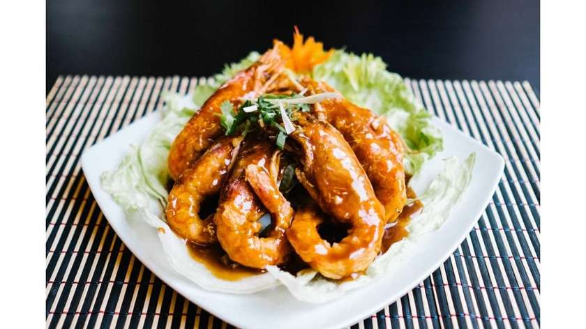 Creveti salbatici in sos tamarind