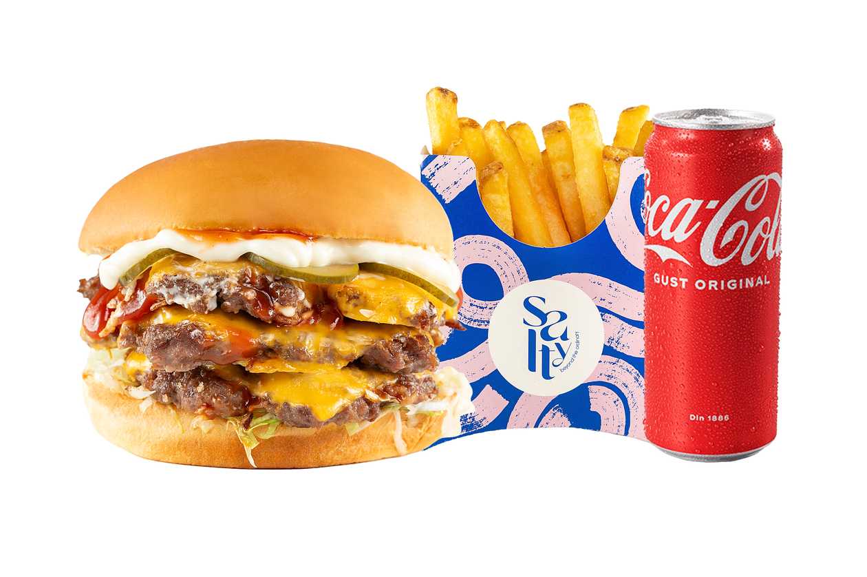 Triple Cheeseburger Menu