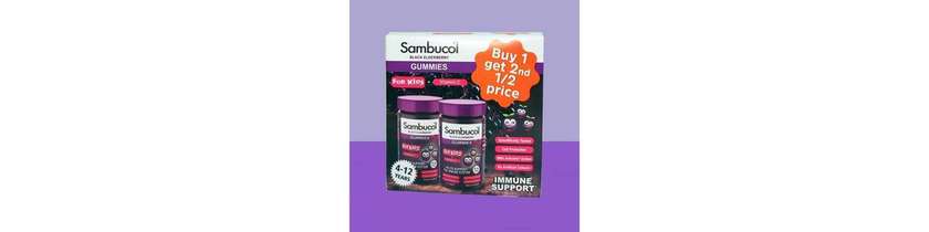 Sambucol Kids Gummies, 30 gummies Special Offer Buy 1 Get 2nd 1/2 price
