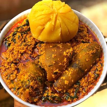 Eba and Egusi