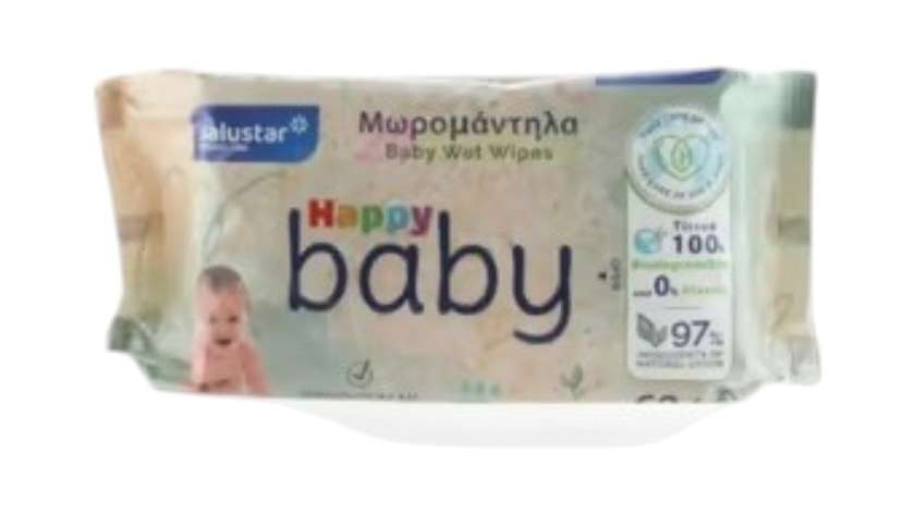 Salustar Happy Baby Wipes 3 Pack x 60Pcs