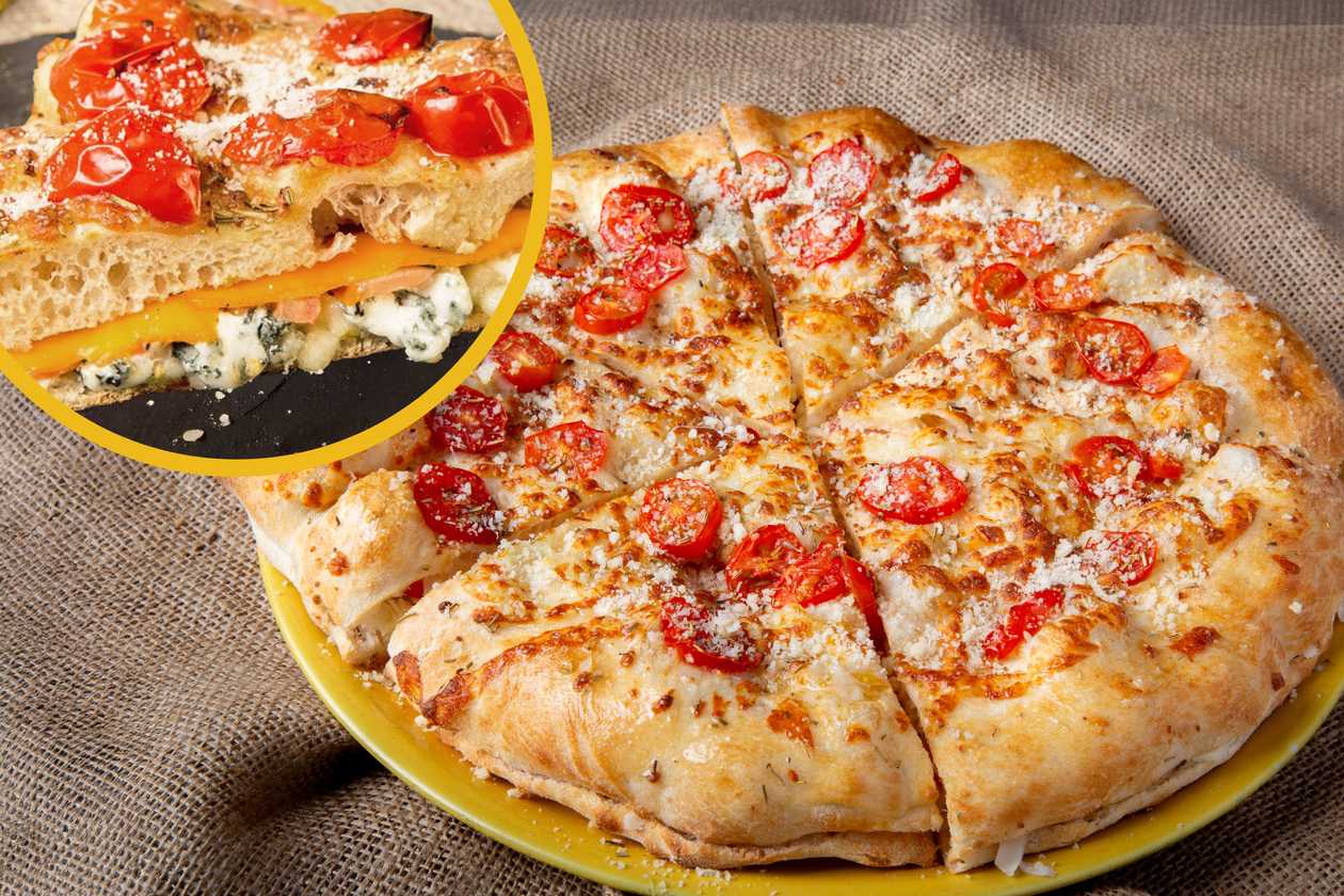 Focaccia quattro formaggi