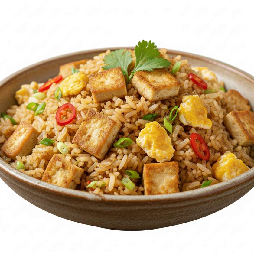 Fried rice with tofu