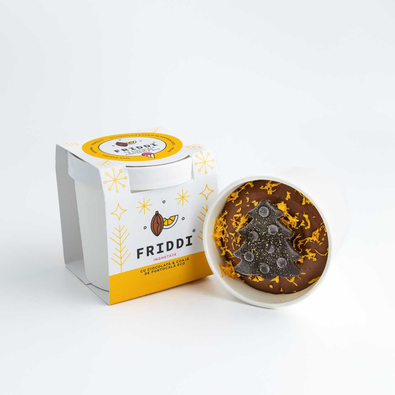 Winter edition - Ciocolata si coaja portocala eco| Sorbetto| Vegan - pahar 250g