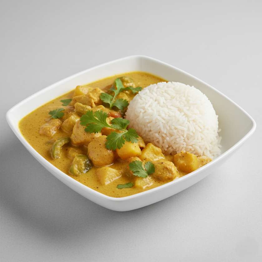 Yellow Curry, Rice
