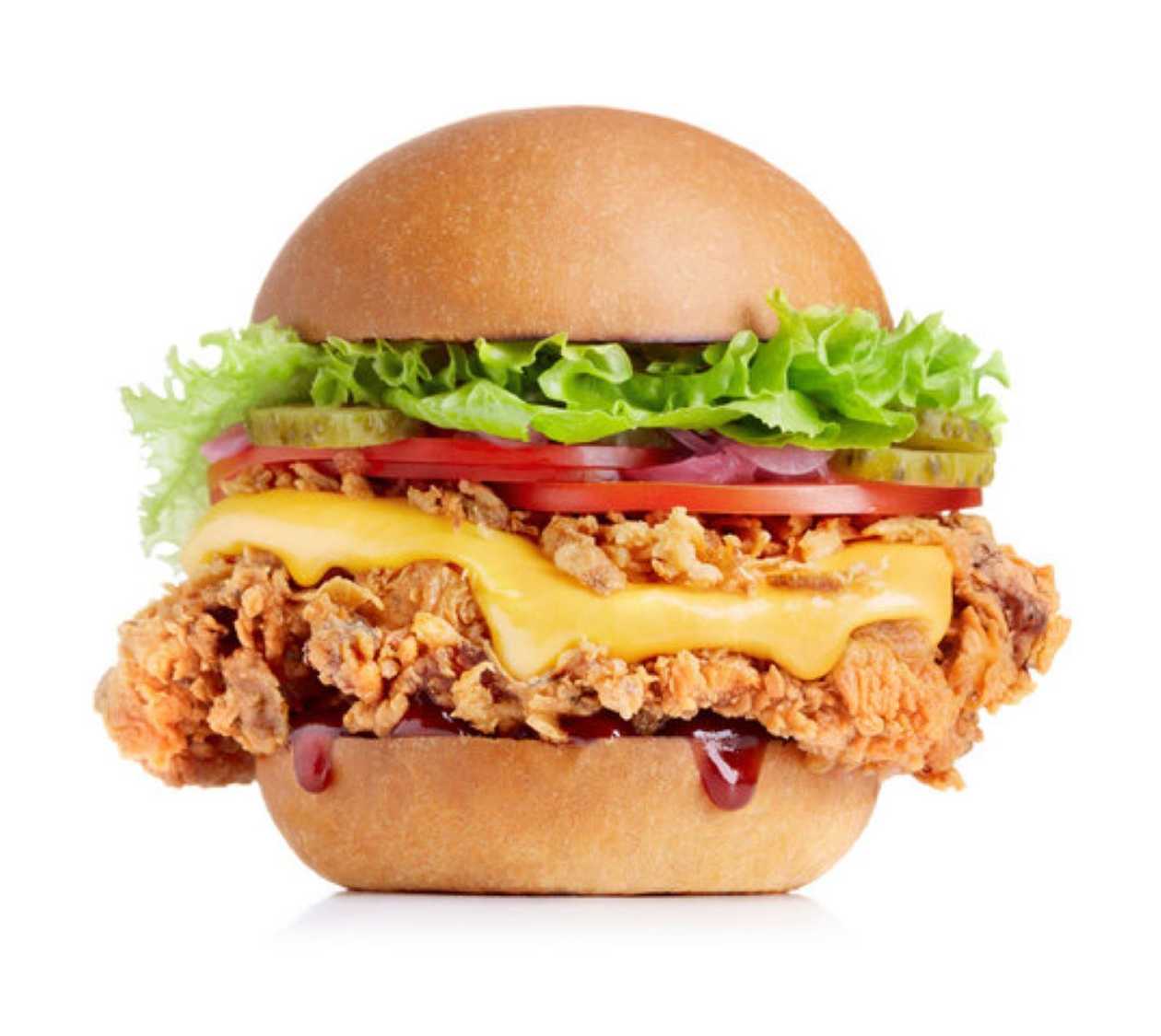 Crispy Chicken Cheeseburger