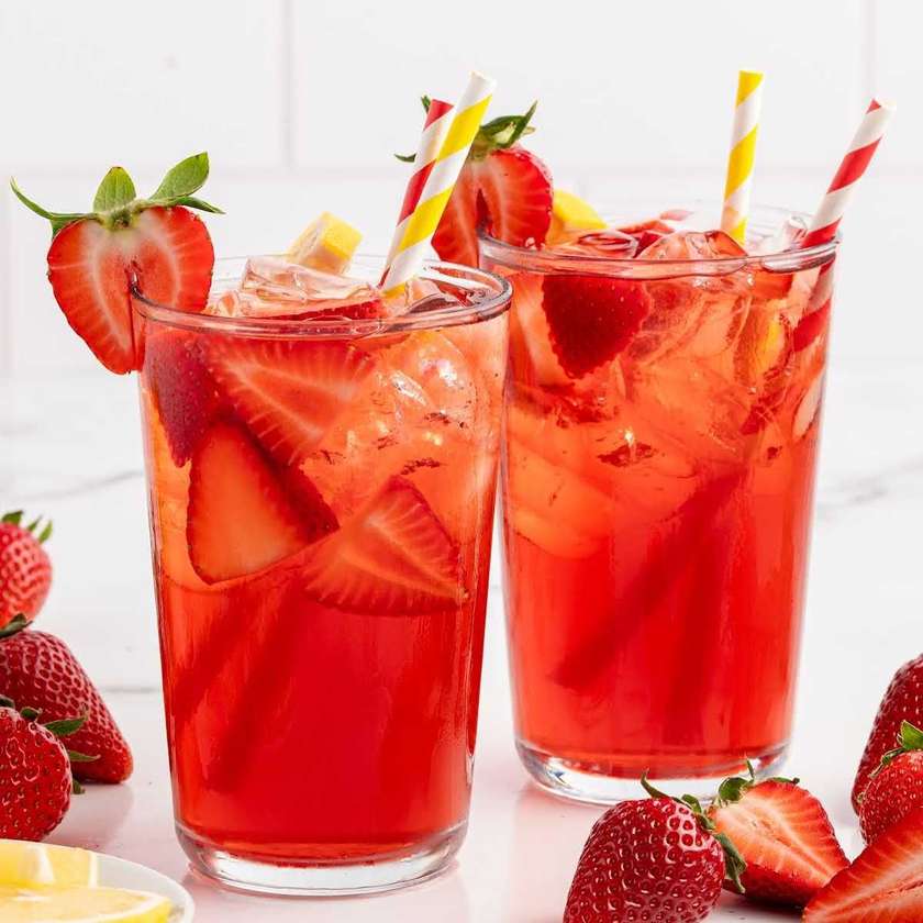 Domáci ICED tea zelený čaj & JAHODA