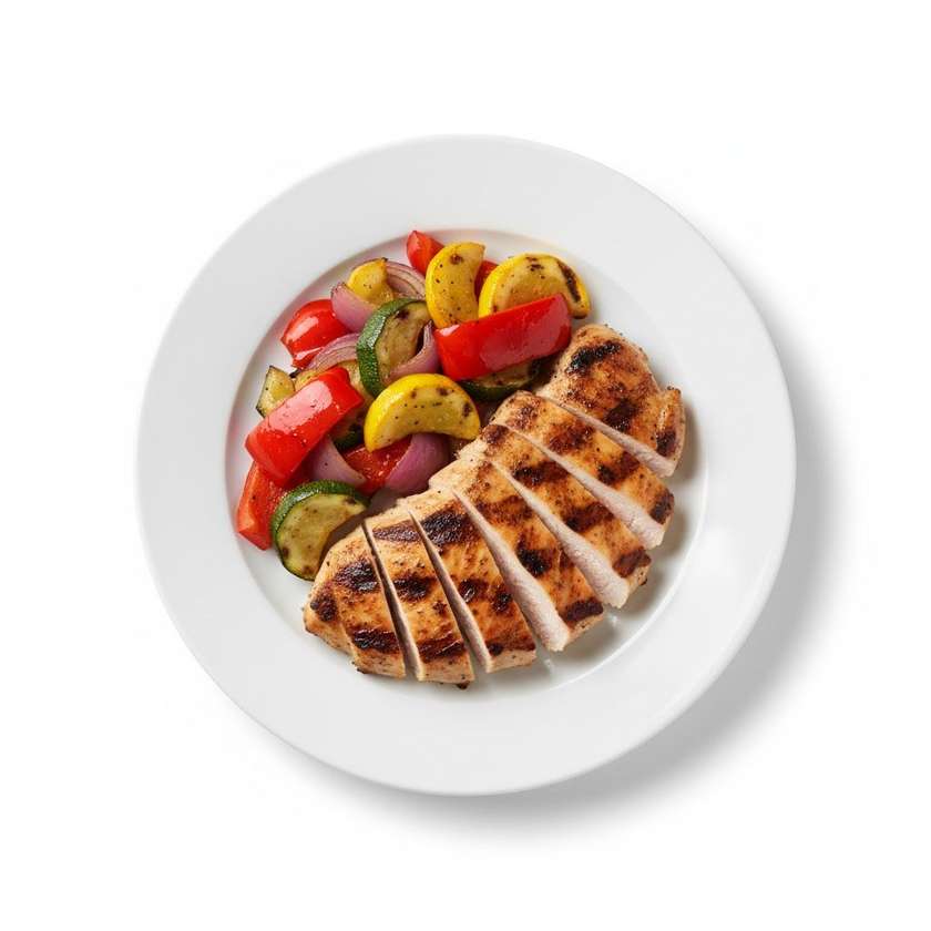 Chicken Steak With Grilled Vegetables