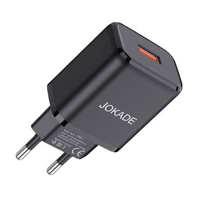 JOKADE QC3.0 Smart Charger - 18W High Power Fast Charging Black