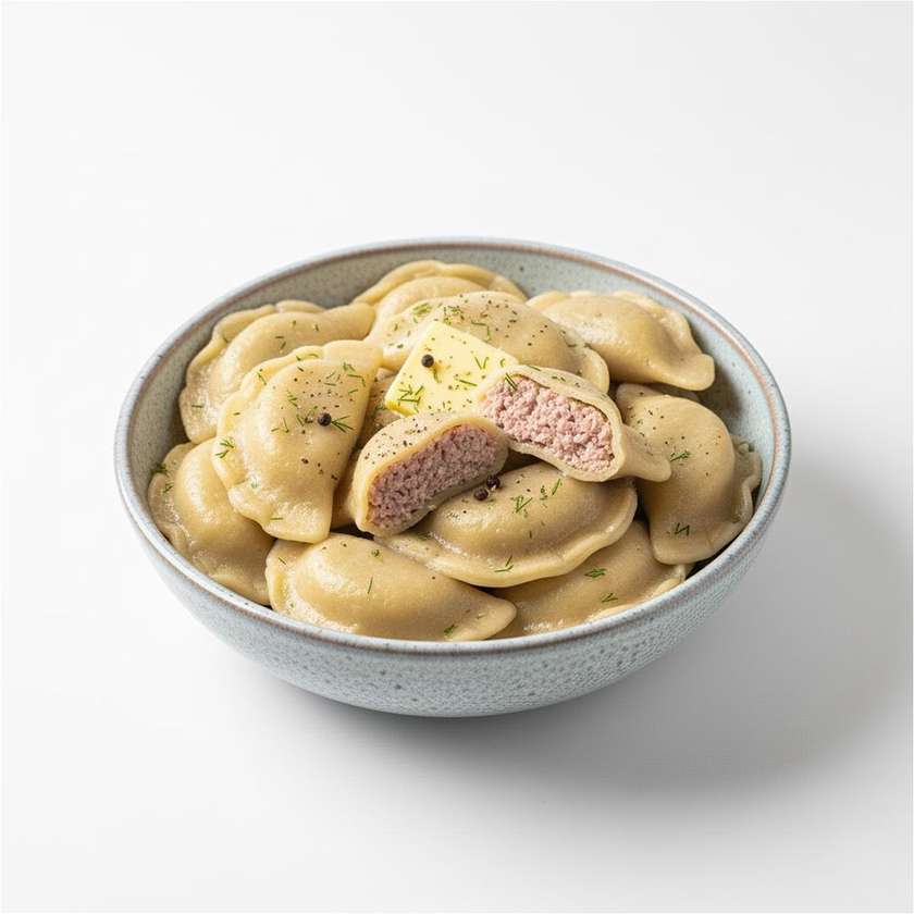 Homemade Pelmeni With Chicken