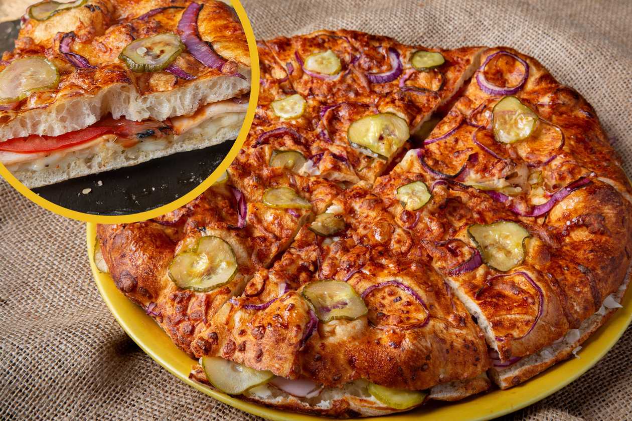 Focaccia with smoked meat