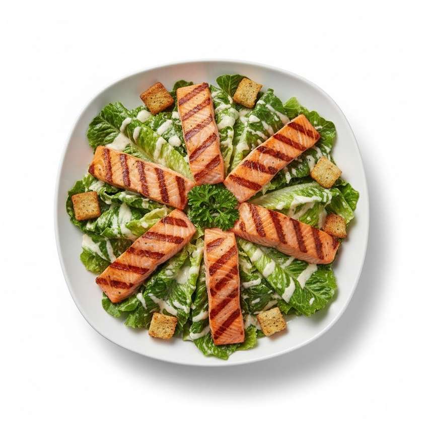 Caesar Salad With Salmon