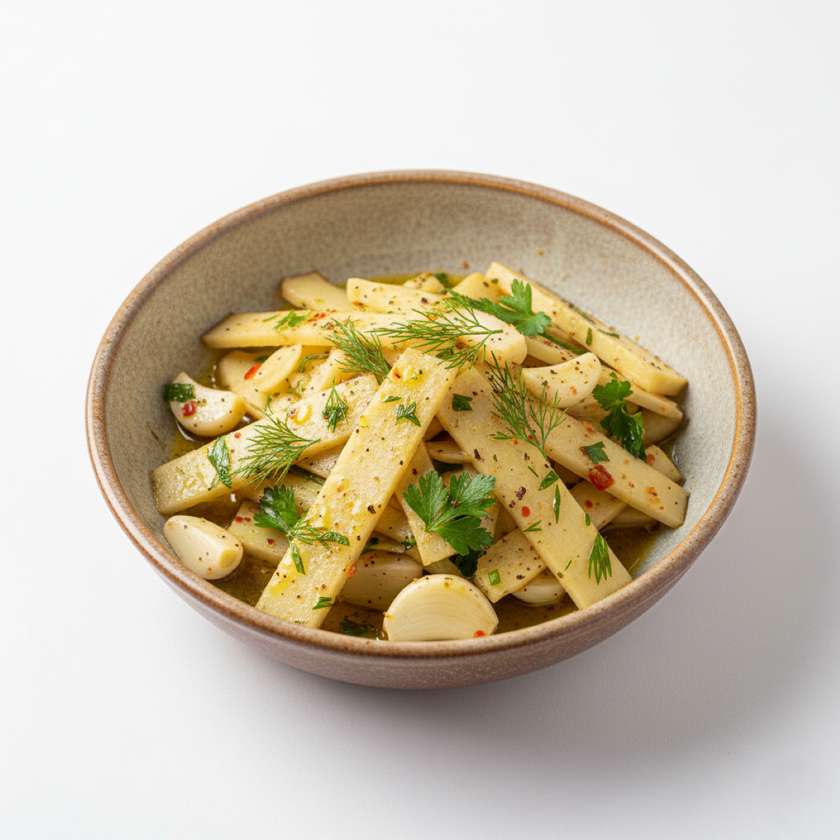 Garlic and Bamboo Shoots