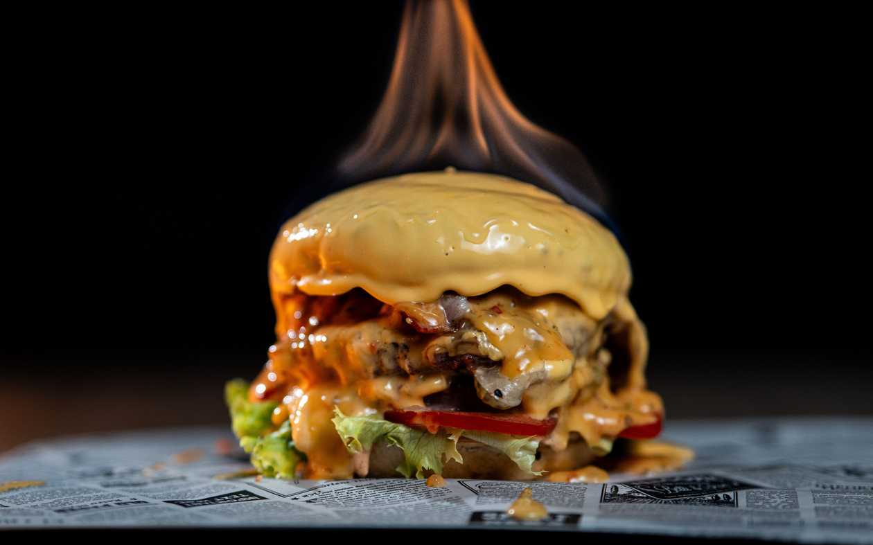 Double Lava Cheese Burger