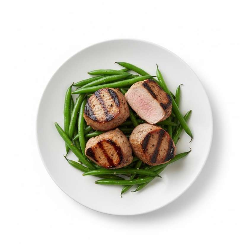 Pork Tenderloin On Green Beans
