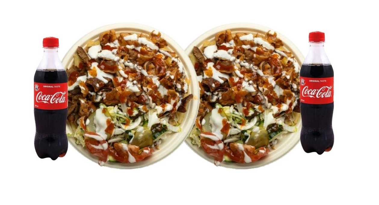 2 kebab plate + 2 big drink