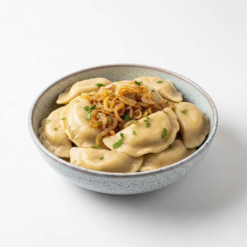 Homemade Vareniki With Potatoes And Mushrooms