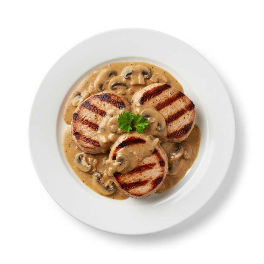 Grilled Pork Tenderloin With Mushroom Sauce