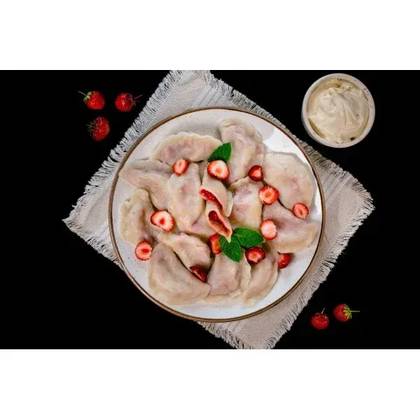 Pierogi z truskawkami - 10 szt. (na gorąco)