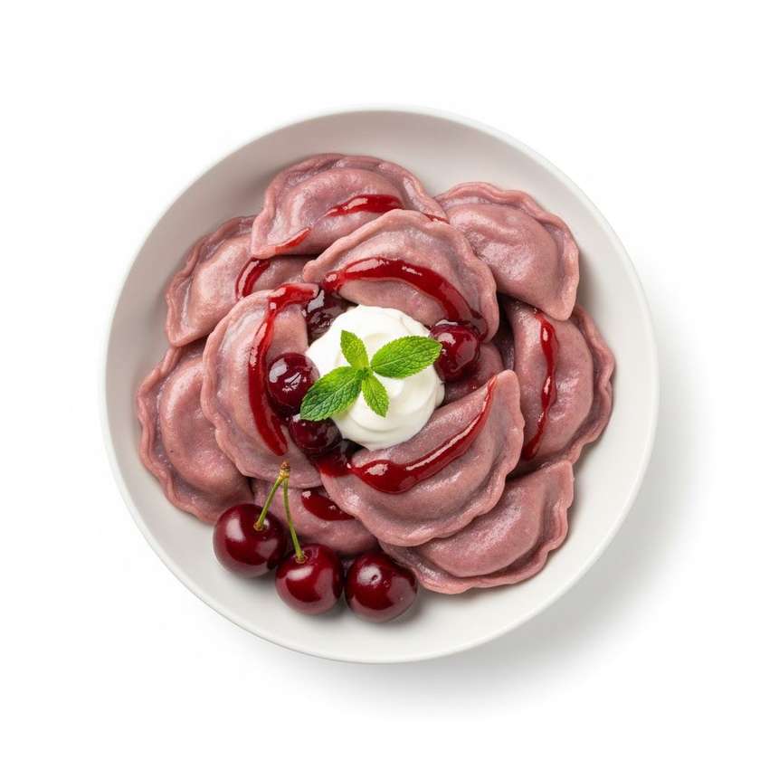 Homemade Vareniki With Cherries