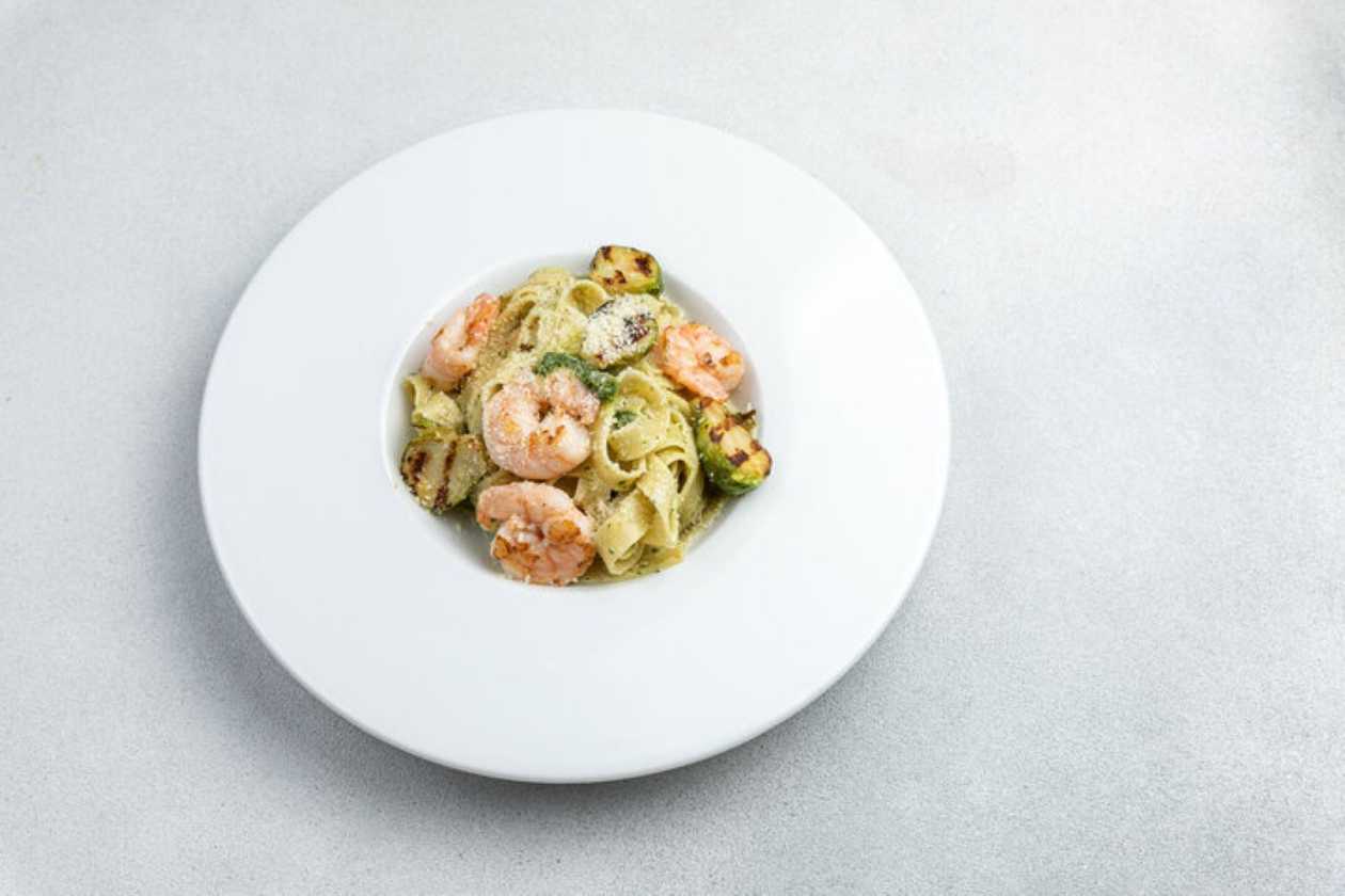 Tagliatelle with Shrimps and Zucchini