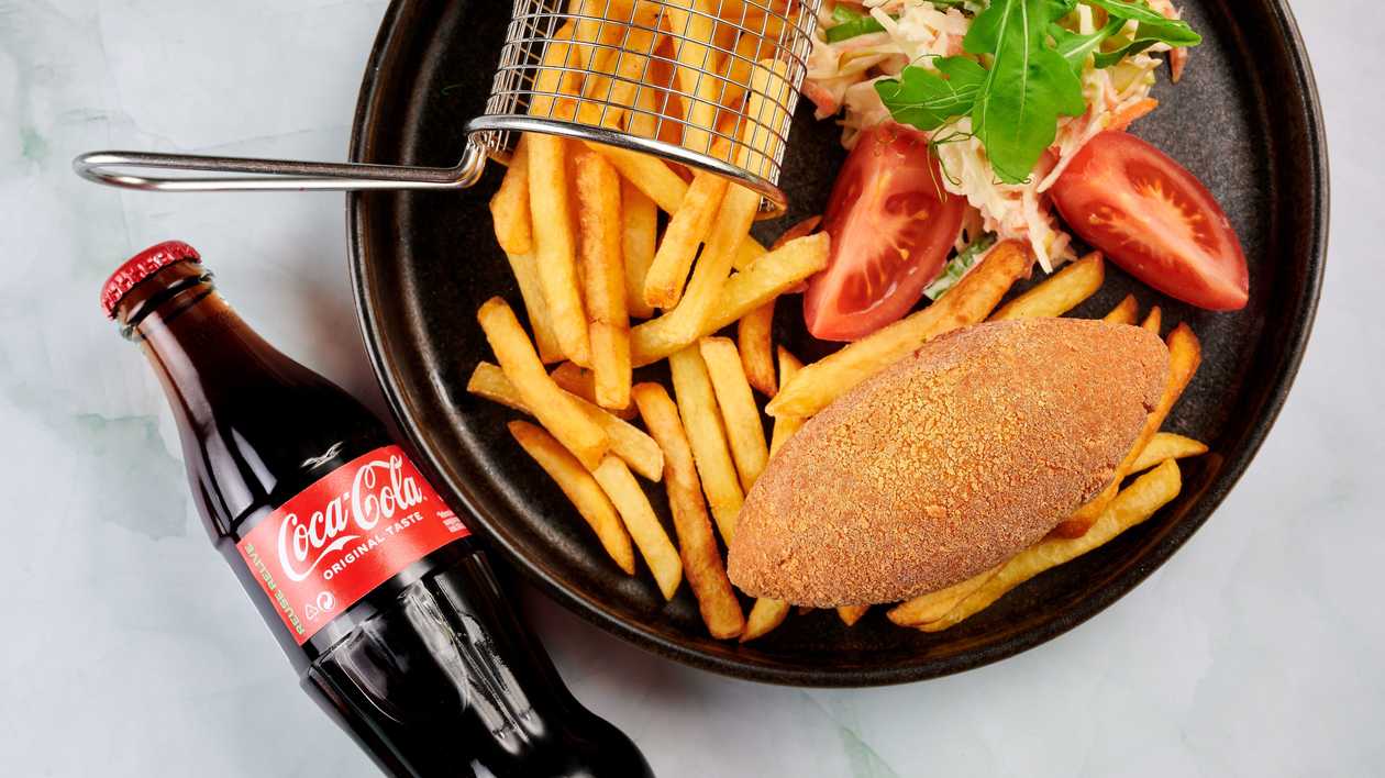 Kyjivo kotletas + coca-cola